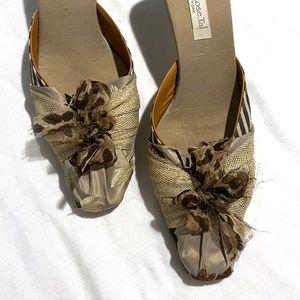 Olivia Rose Tal Gold Mules
